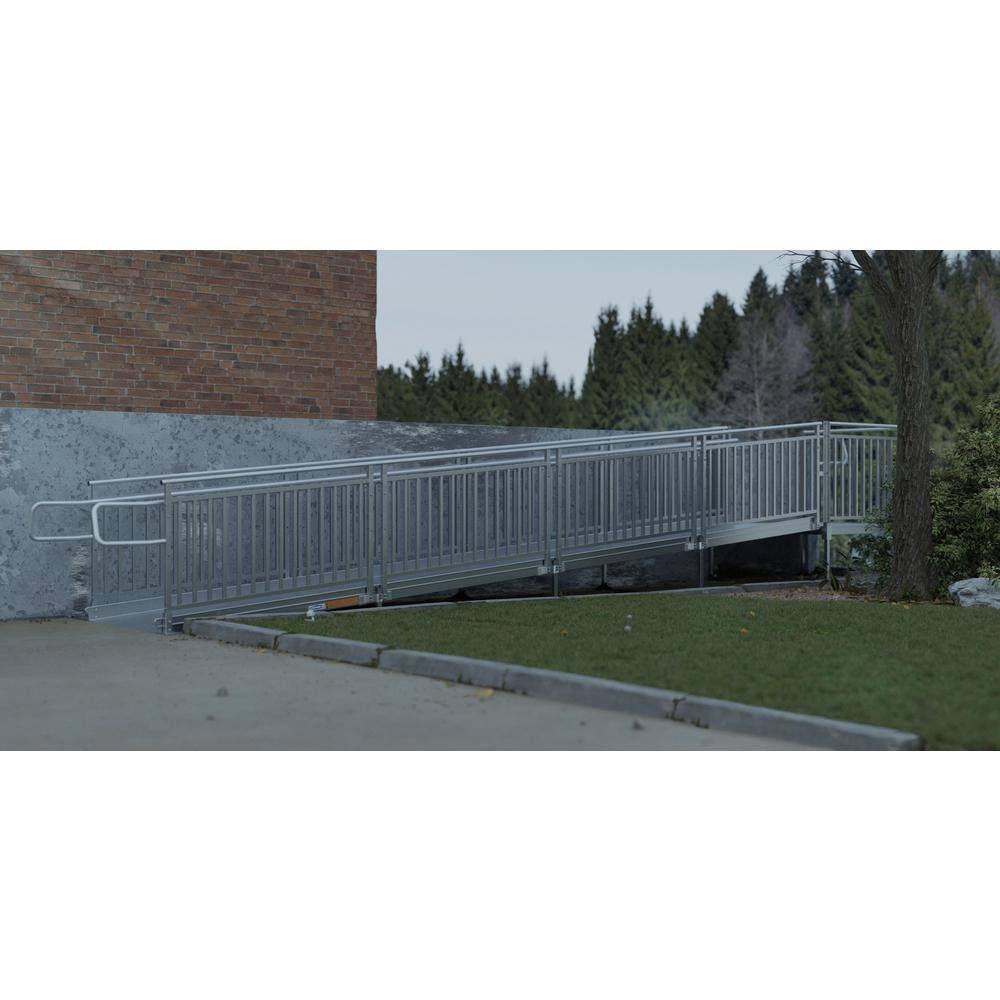 EZ-ACCESS PATHWAY HD 10 ft. Aluminum Code Compliant Modular Wheelchair Ramp System PHD S1048G