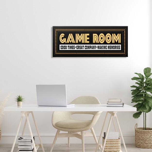 Stupell Industries Arcade Game Room Quote Vintage Style Sign Canvas Wall Art