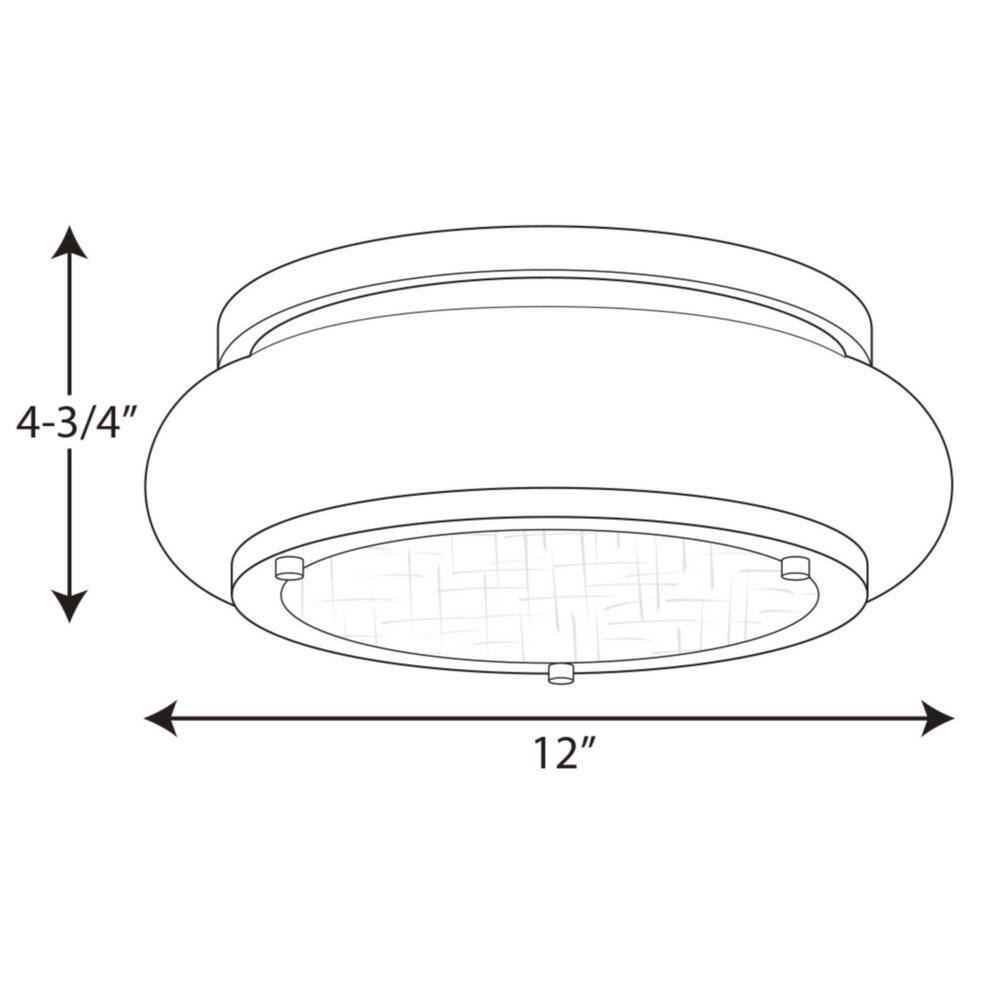 Progress Lighting Opal-Linen LED Collection 17-Watt Brushed Nickel Integrated LED Flush Mount P350081-009-30