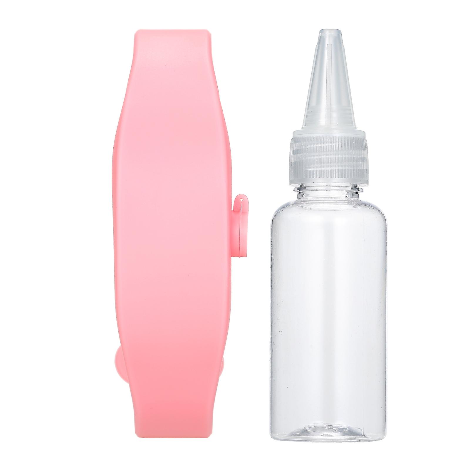 Wristband Hand Dispenser Wearable Hand Sanitizer Dispenser Pumps Bracelet Refillable Dispensing Tool Pink