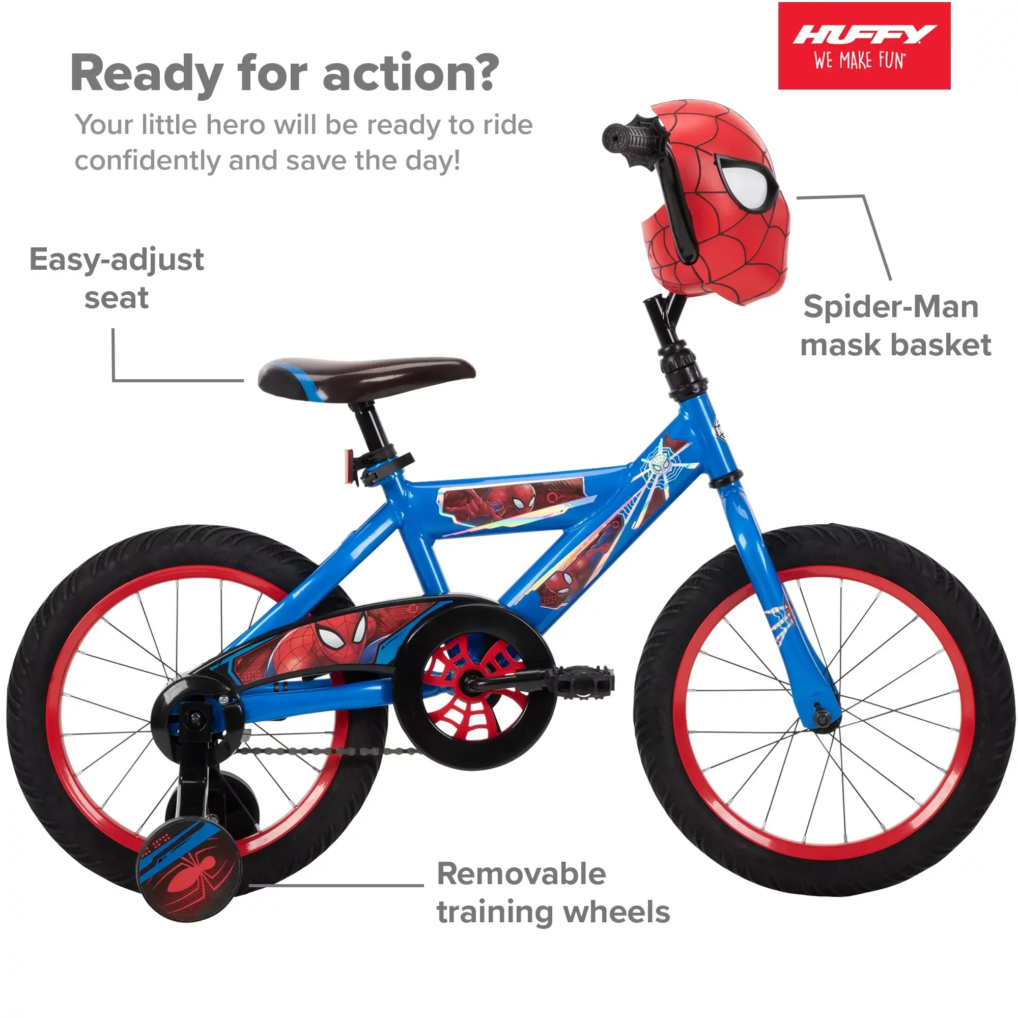 Huffy Marvel Spider-Man 16 In. Boy's Bike for Kids