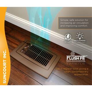 Suncourt Flush Fit Smart Register Booster Fan in Brown with Adaptor Plate Included HC500-BPL