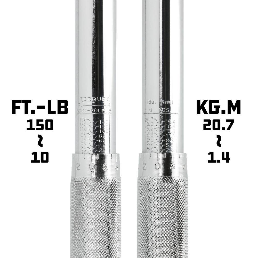 Powerbuilt 38 in. and 12 in. Dual Drive Torque Wrench 944001