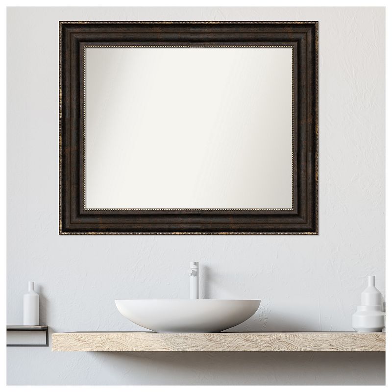 Stately Non-beveled Bathroom Wall Mirror