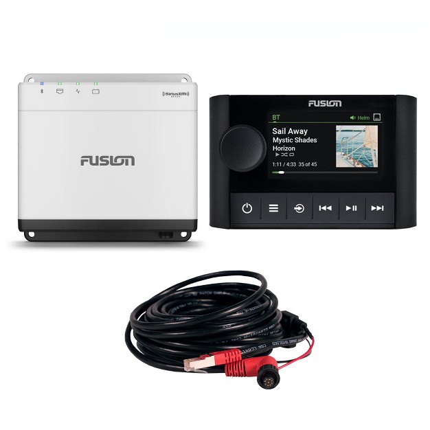 Garmin Fusion Ms wb675 Marine Hideaway Stereo With Digital Signal Processing dsp With Ms erx400 Wired Remote Black