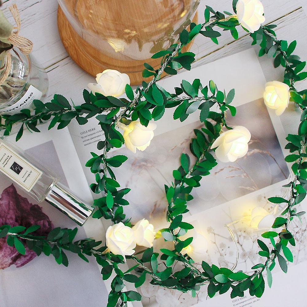 40 Led String Lights Flower Fairy Lights Flower Lantern USB Battery Powered Garland Wedding Decor Vi