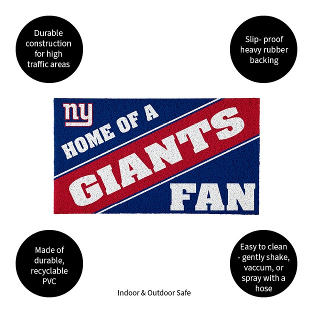 Evergreen New York Giants Pvc Mat Color