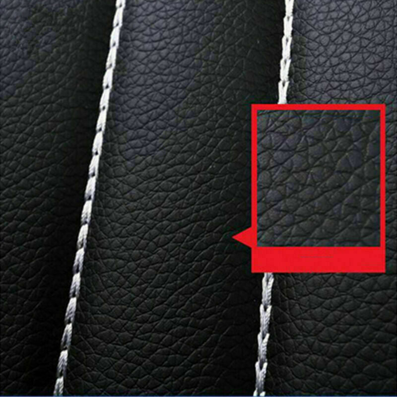 Car Seat Cover，9PCS Full Set Auto Luxury PU Leather Front Rear Seat Cushion for 5-Seats Car Black， Christmas Gifts