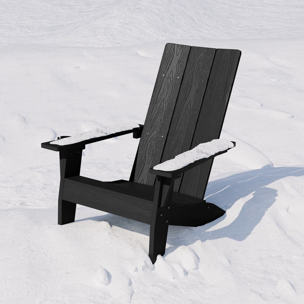 WINSOON  Weather HIPS Outdoor Adirondack Chair with Cup Holder