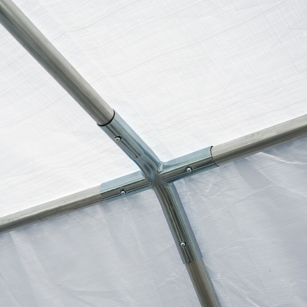 Outsunny 13' x 26' Party Tent   Carport with Removable Sidewalls and Zipper Doors  Heavy Duty Canopy Tent Sun Shade Shelter