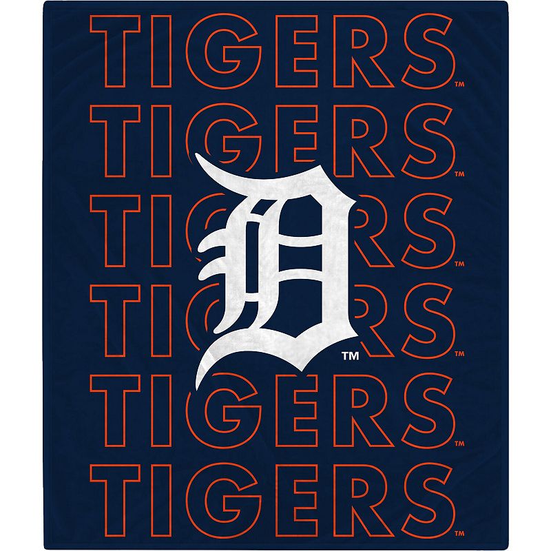 Detroit Tigers 60 x 70 Echo Wordmark Plush Blanket