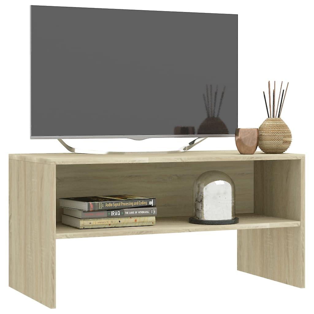 Tv Cabinet Sonoma Oak 80x40x40 Cm In Chipboard No.345618