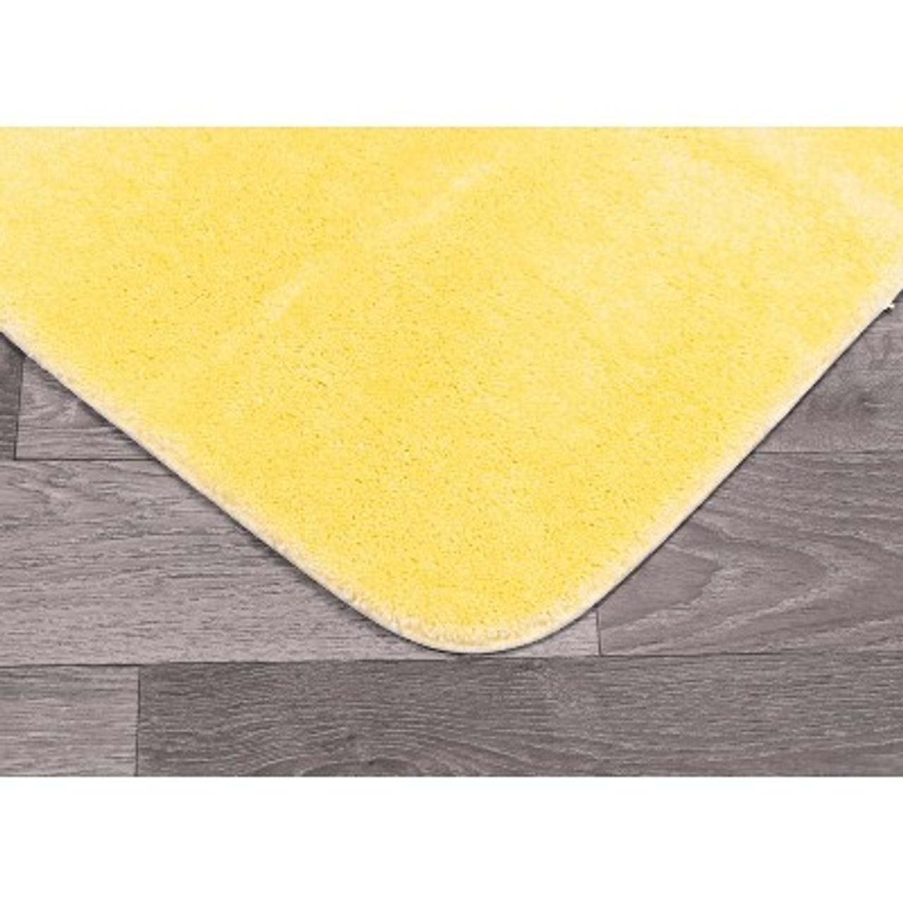 24x40 Traditional Plush Nylon Washable Bath Rug Yellow - Garland Rug