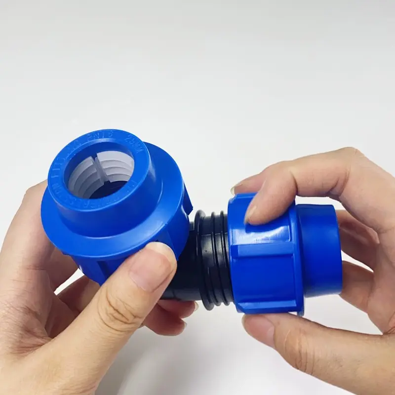 PP HDPE compression plastic 90 elbow irrigation systems PP compression fitting for water supply