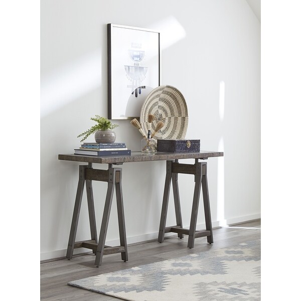 Medici Console Table in Charcoal Brown