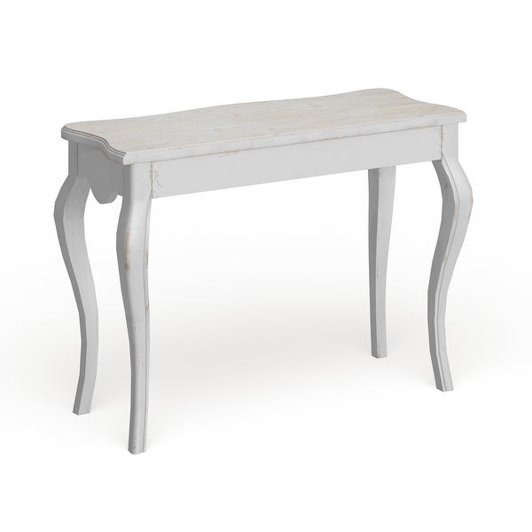 White Wood Farmhouse Console Table 31 x 43 x 17