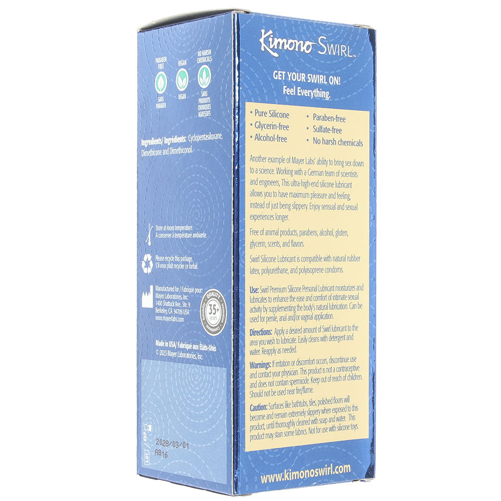 Kimono Swirl Silicone Lube in 3.4oz/100ml