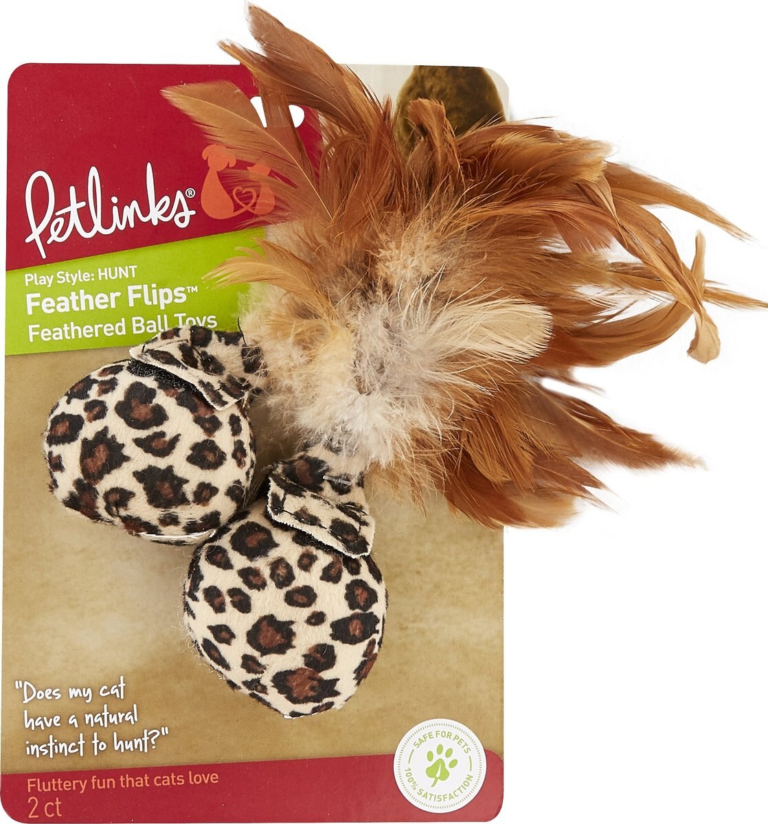 Petlinks Feather Flips Feathered Ball Cat Toy