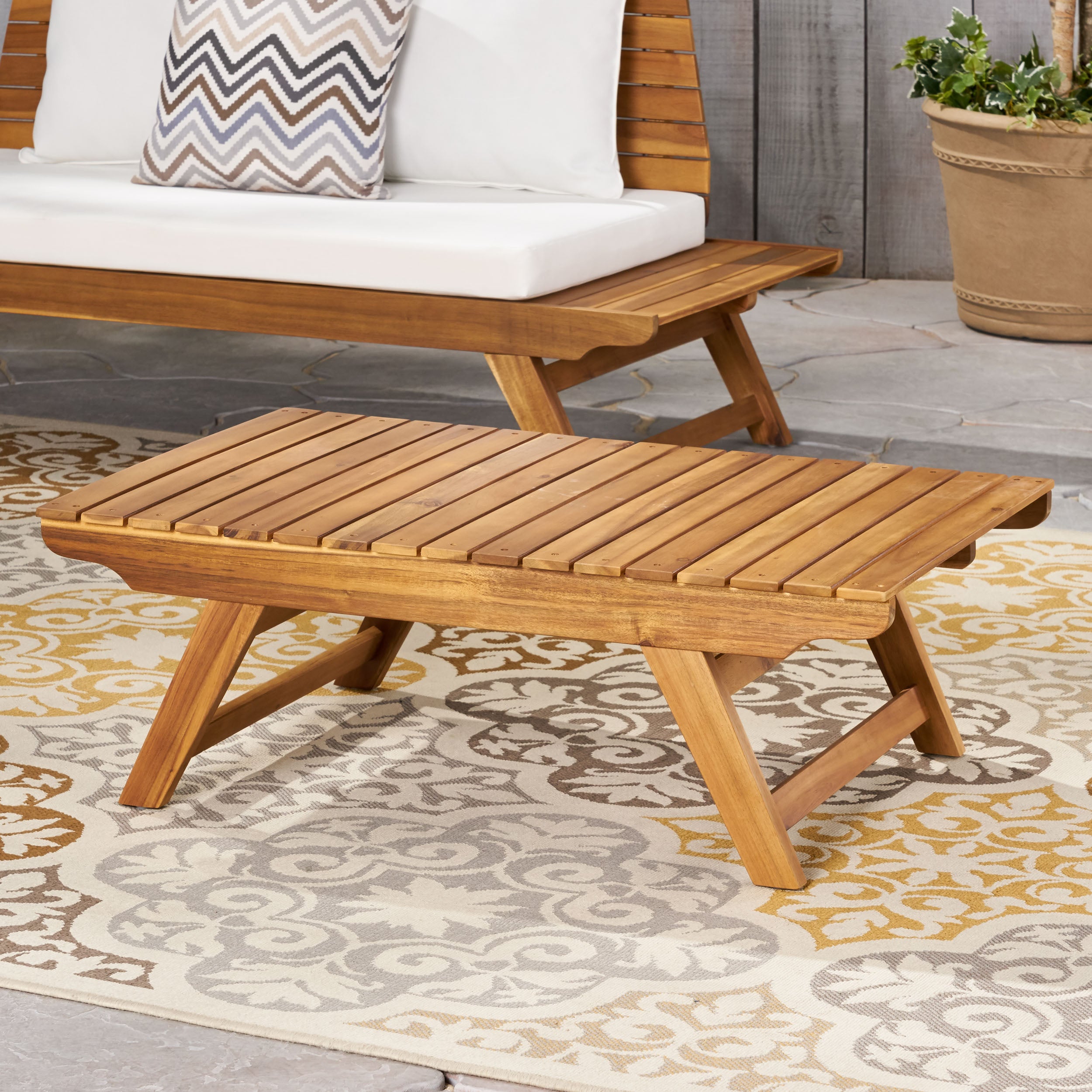 Kaiya Outdoor Wooden Coffee Table