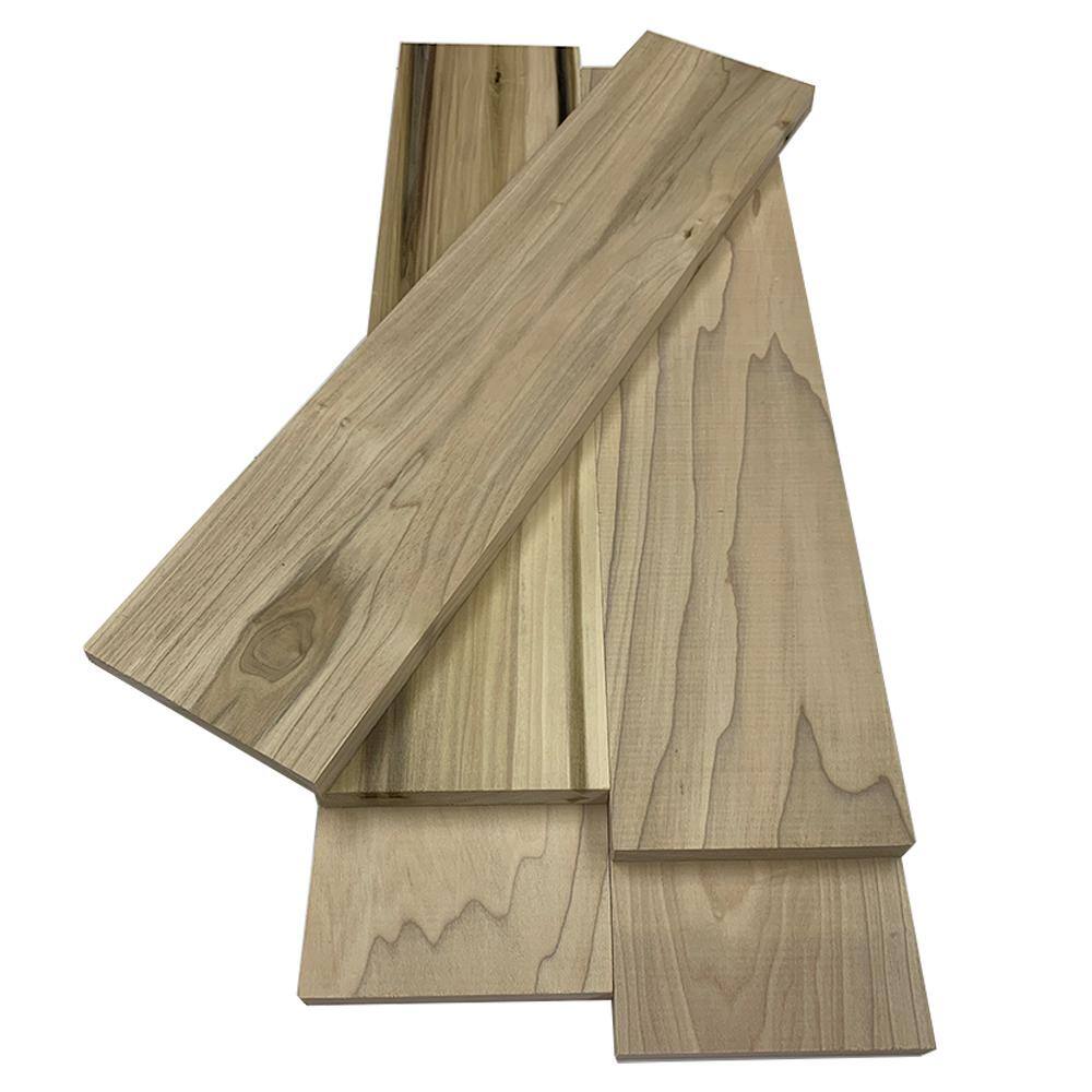 Swaner Hardwood 1 in. x 6 in. x 8 ft. Poplar S4S Board (5-Pack) OL1447035