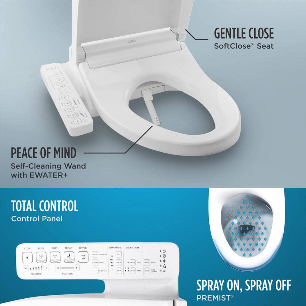 TOTO C2 Washlet Electric Heated Bidet Toilet Seat for Elongated Toilet in Cotton White