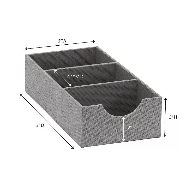 Household Essentials 3-Compartment Organizer Tray