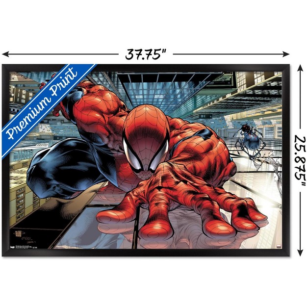 Trends International 24x36 Marvel Comics Spider man Wall Crawler Framed Wall Poster Prints