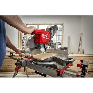 MW M18 FUEL 18V Lithium-Ion Brushless 12 in. Cordless Dual Bevel Sliding Compound Miter Saw with Compact Router 2739-20-2723-20