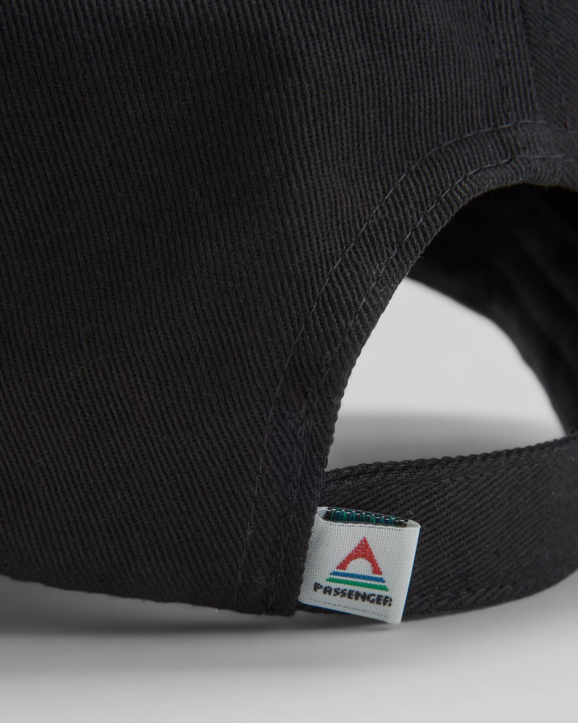 Classic Recycled Cotton 6 Panel Cap - Black