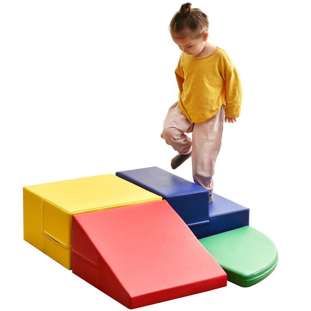 TIRAMISUBEST 4-Piece Toddlers' Multi-Color Soft Foam Playset for Climb and Crawl TXXY296663AAL