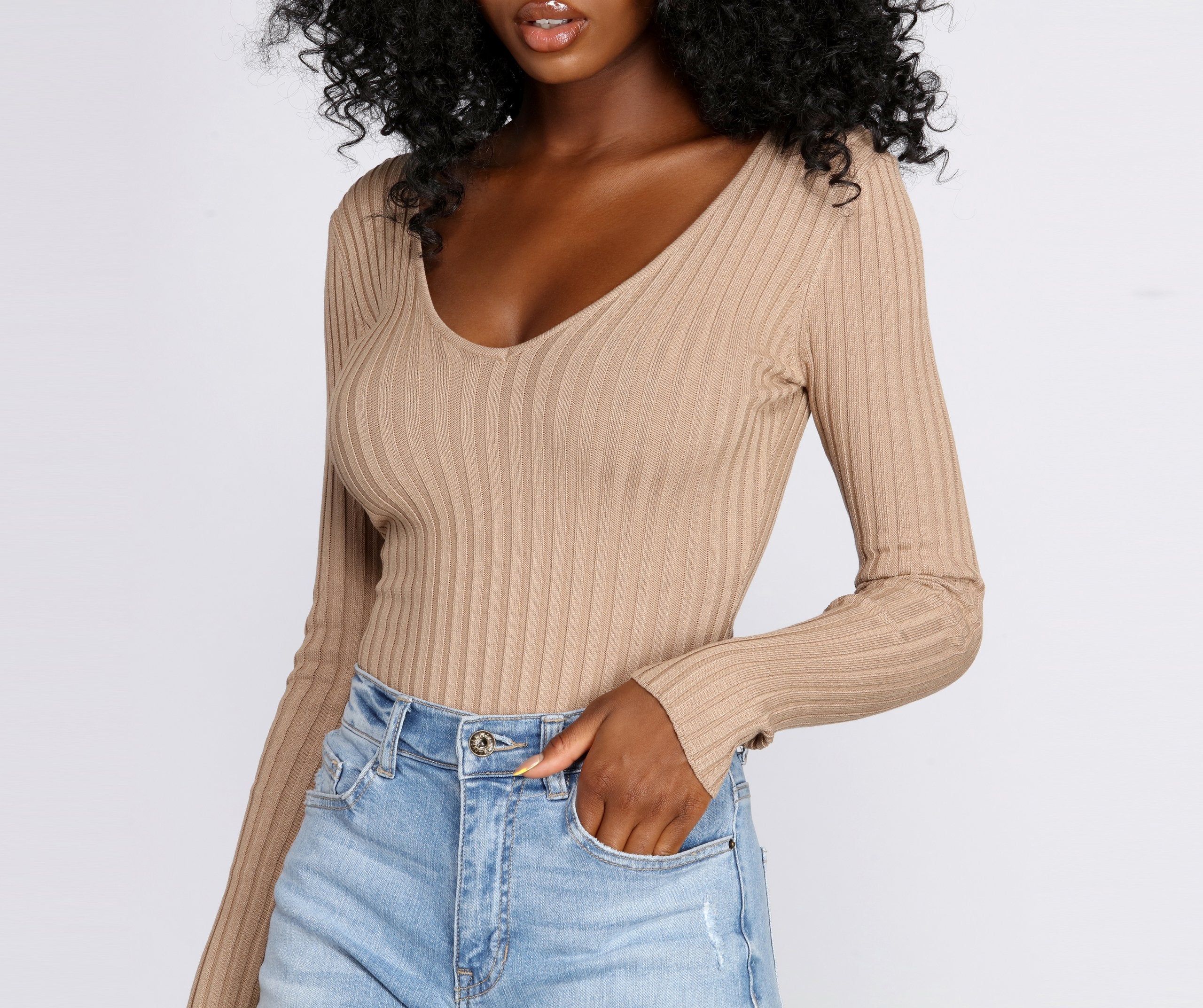 Basic Babe Sweater Bodysuit