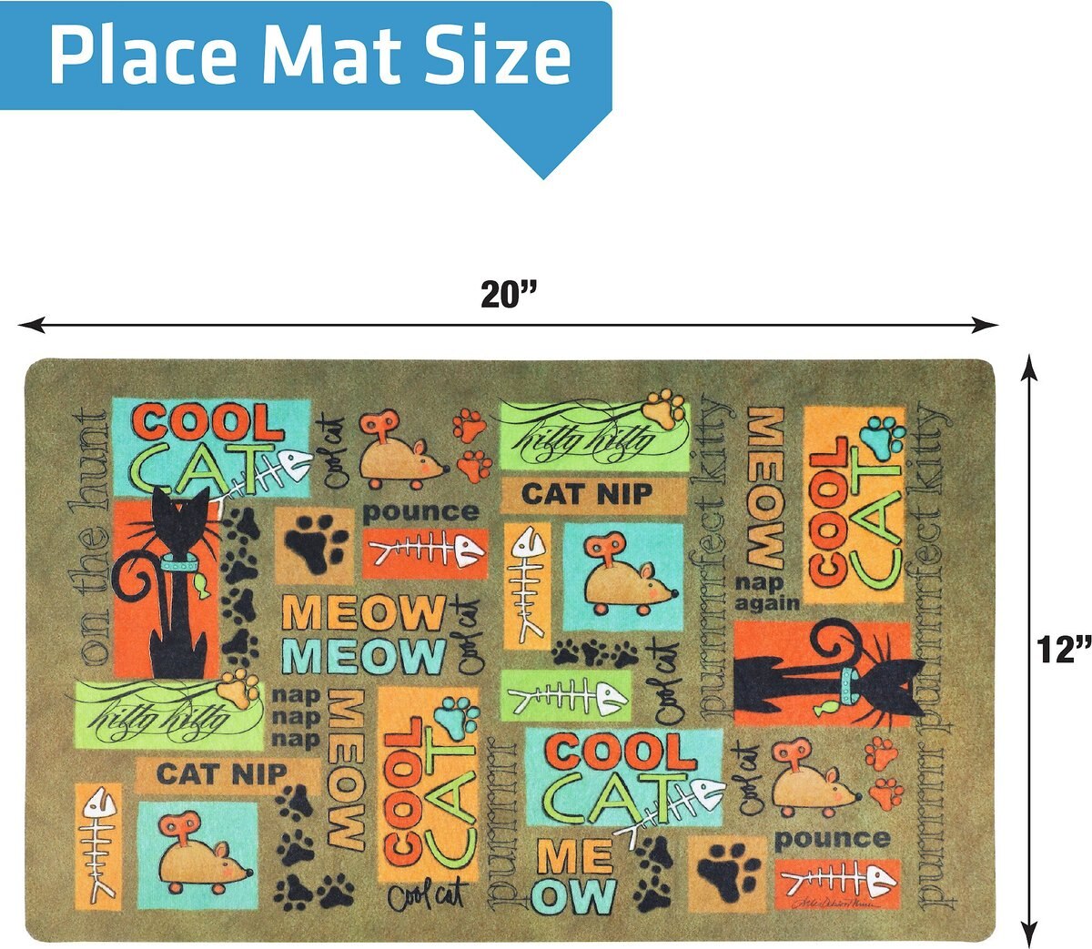 Drymate Cat Placemat， Small