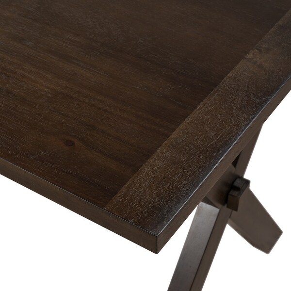 Wood X-shape Legs Kitchen Dining Table for Small Places