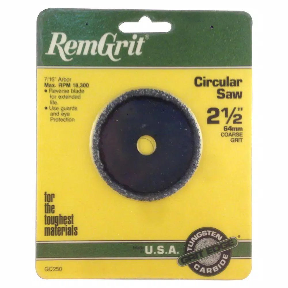 RemGrit 2-1/2 in. Coarse Grit Carbide Grit Circular Saw Blade and#8211; XDC Depot