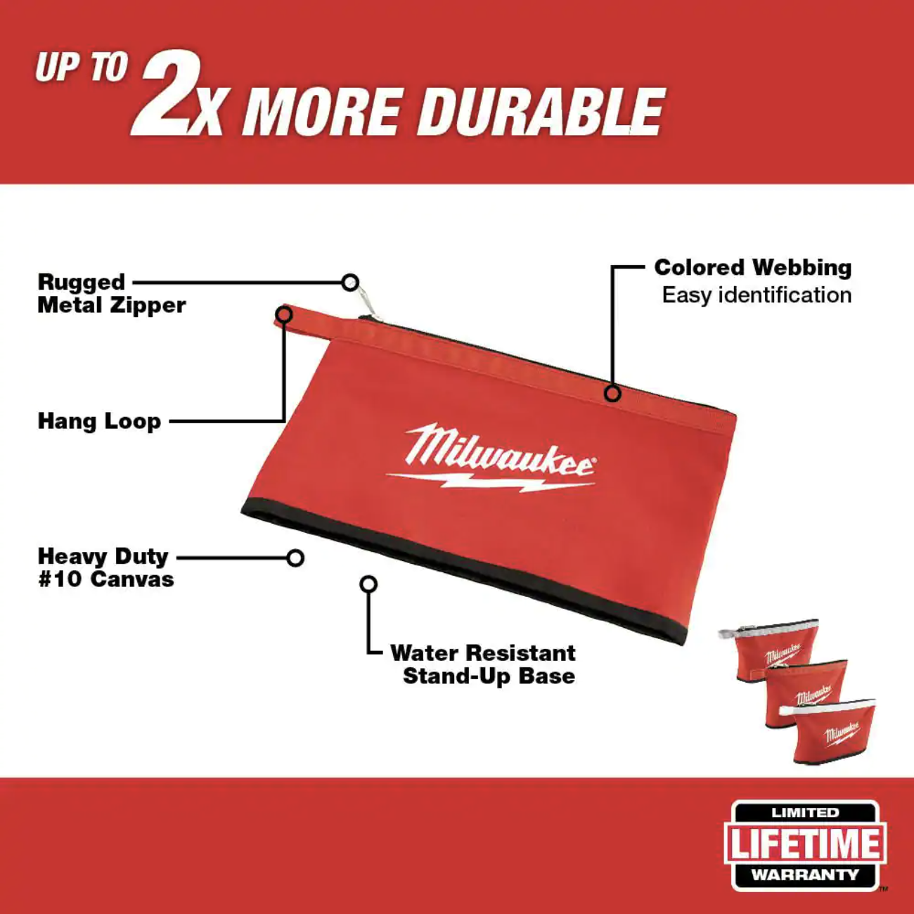 Milwaukee 20 in. PACKOUT Tote with Zipper Tool Bags in Multi-Color (3-Pack)