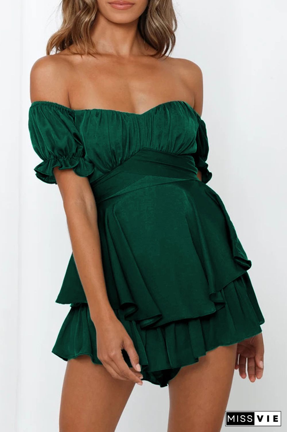 Ruffle Off Shoulder Jumpsuit Wholesale