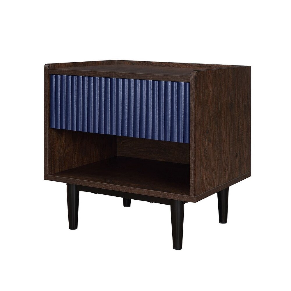 Manhattan Comfort Duane Modern Ribbed Nightstand