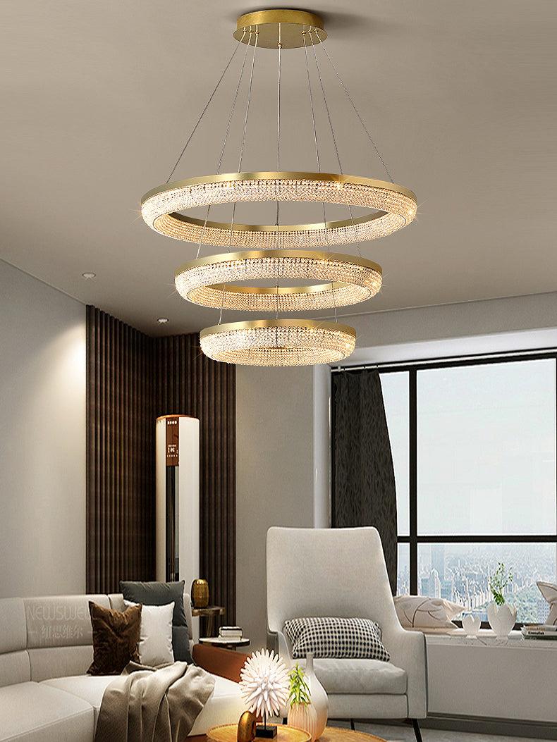 Round Ring Crystal Chandeliers