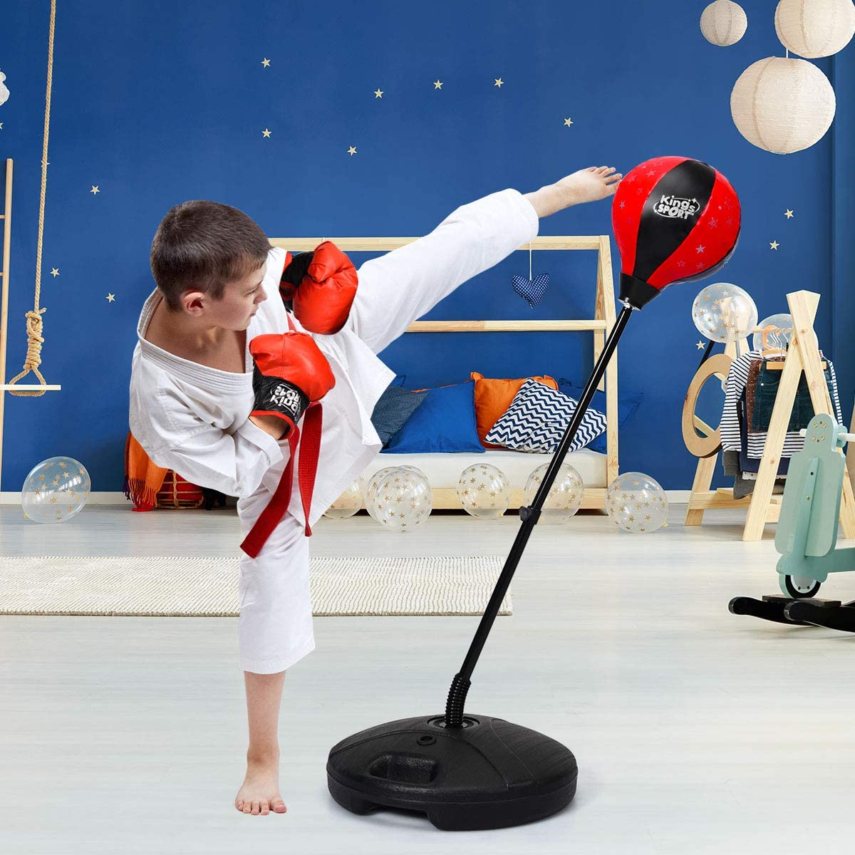 Costzon Kids Boxing Set, Height Adjustable Punching Ball Stand (Kids)