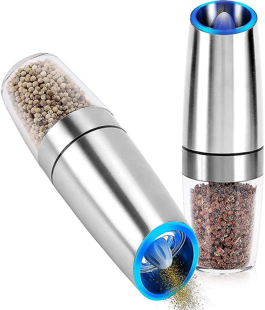 Gravity Salt And Pepper Grinder， Stainless Steel Electric Pepper Mill Automatic