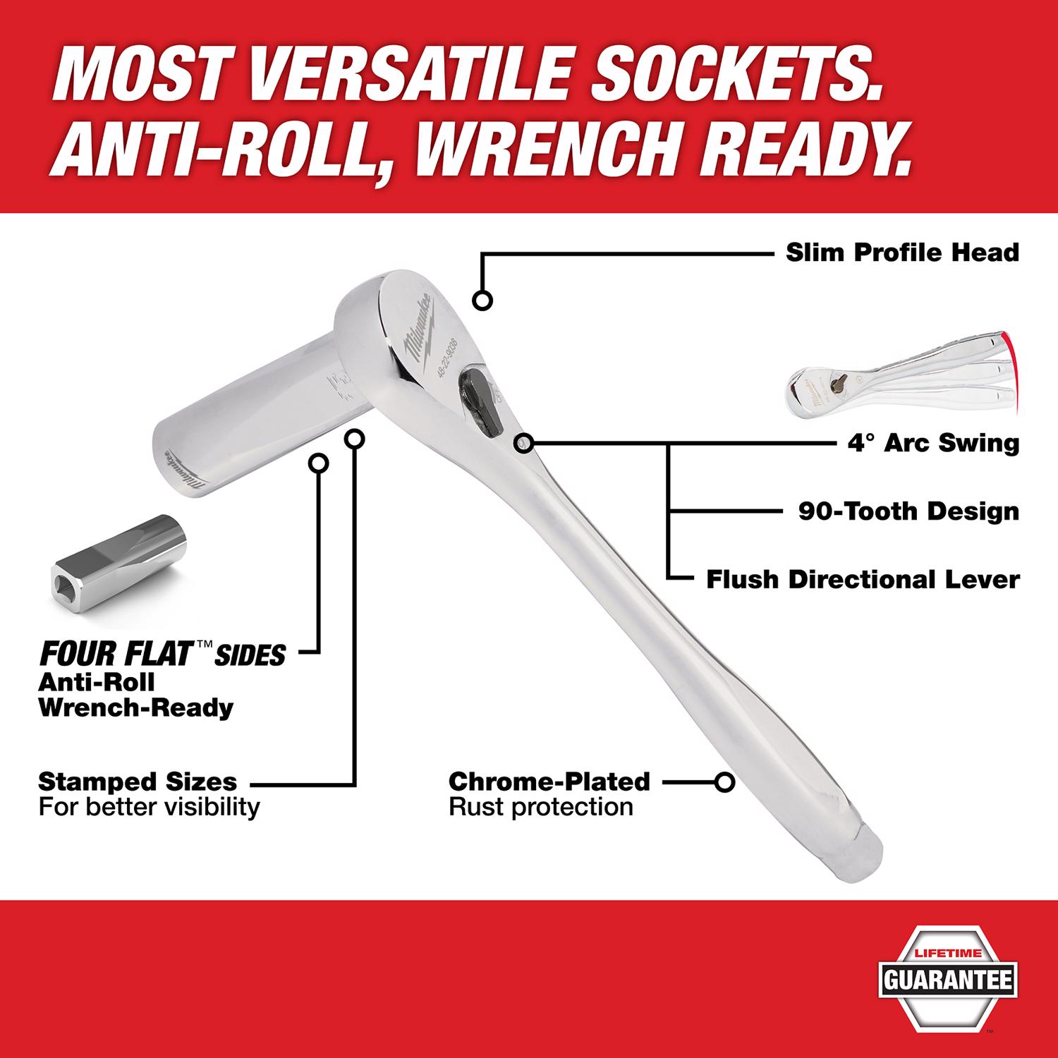 MW 3/8 in. drive SAE Ratchet and Socket Set