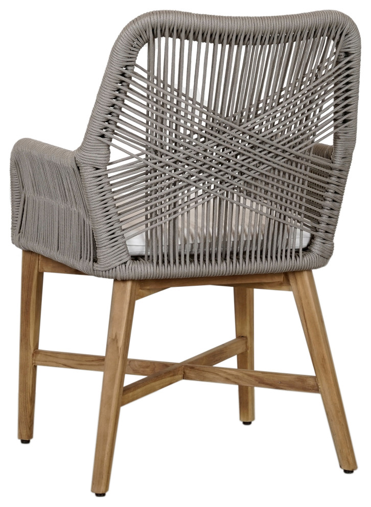 Marley Outdoor Dining Chair Ash Gray   Beach Style   Outdoor Dining Chairs   by Kosas  Houzz