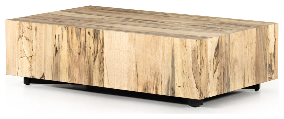 Hudson Rectangle Coffee Table  Spalted   Industrial   Coffee Tables   by Four Hands  Houzz