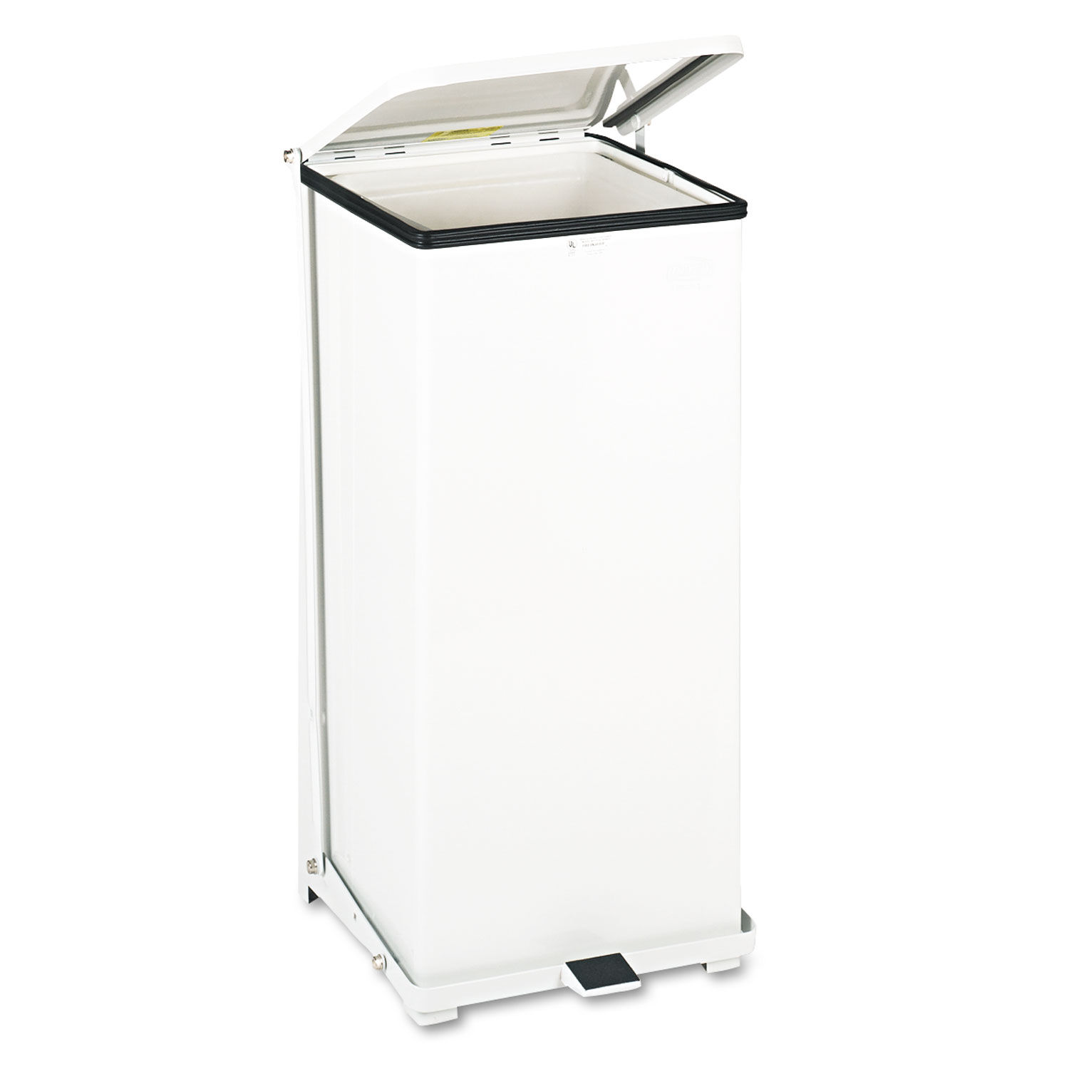 Defenders Heavy-Duty Steel Step Can by Rubbermaidandreg; Commercial RCPST24EPLWH