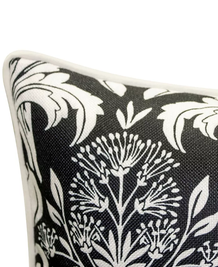 Edie@Home NYBG Reversible Alhambra Print Decorative Pillow， 15