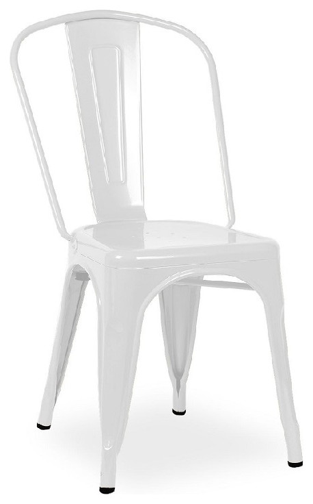 Tolix Armless Chair (Set Of 4)   Industrial   Outdoor Dining Chairs   by AFB Decor  Houzz