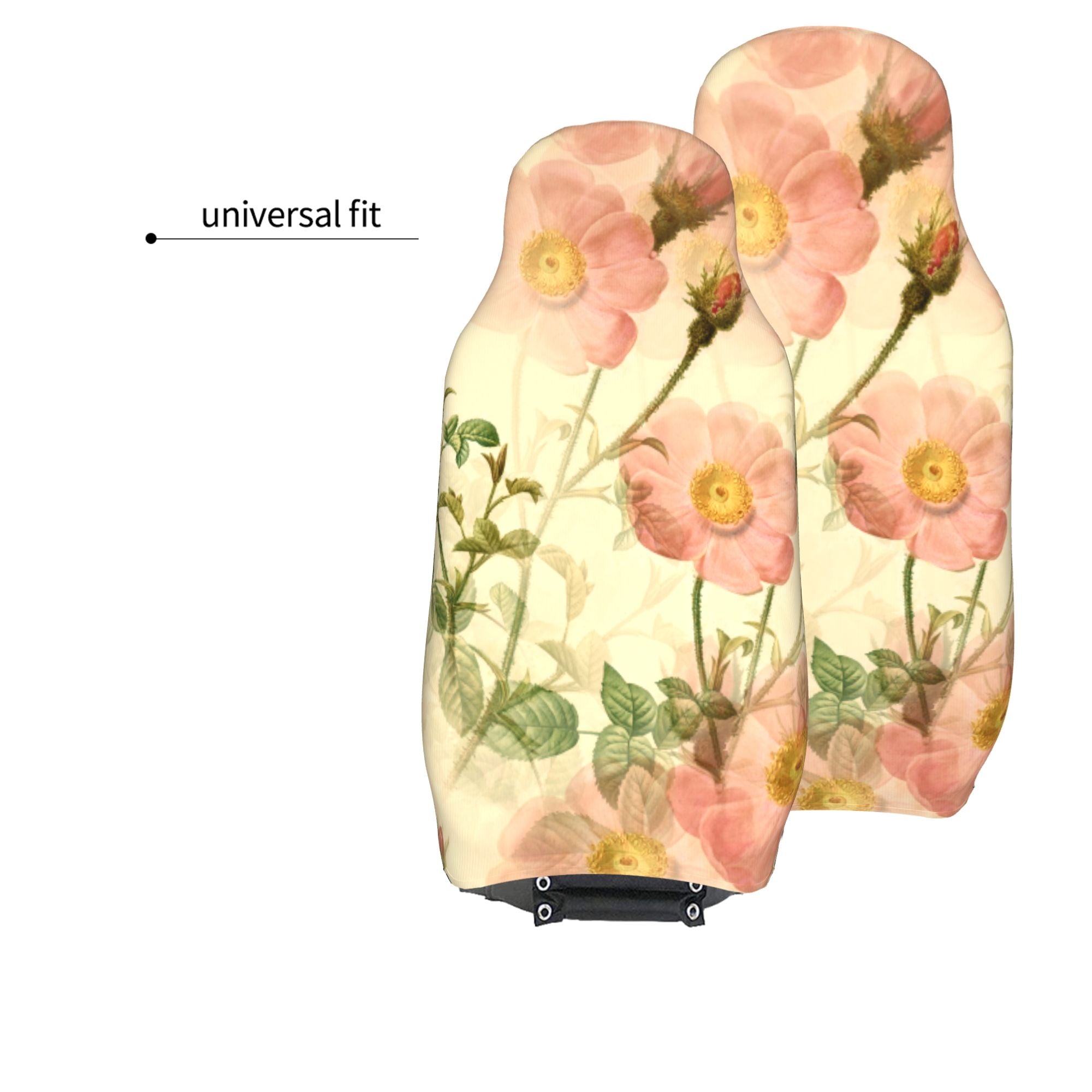 ZICANCN Car Seat Cover Pink Vintage Flowers Car Front Seat Covers Protectors ， Automotive Seat Covers for Cars Trucks Suv