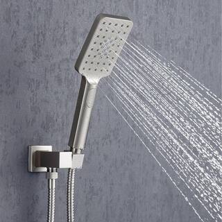 GIVING TREE Single-Handle 3-Spray Waterfall Tub and Shower Faucet with Hand Shower in Brushed Nickel (Valve Included) HDYN-ZG0025