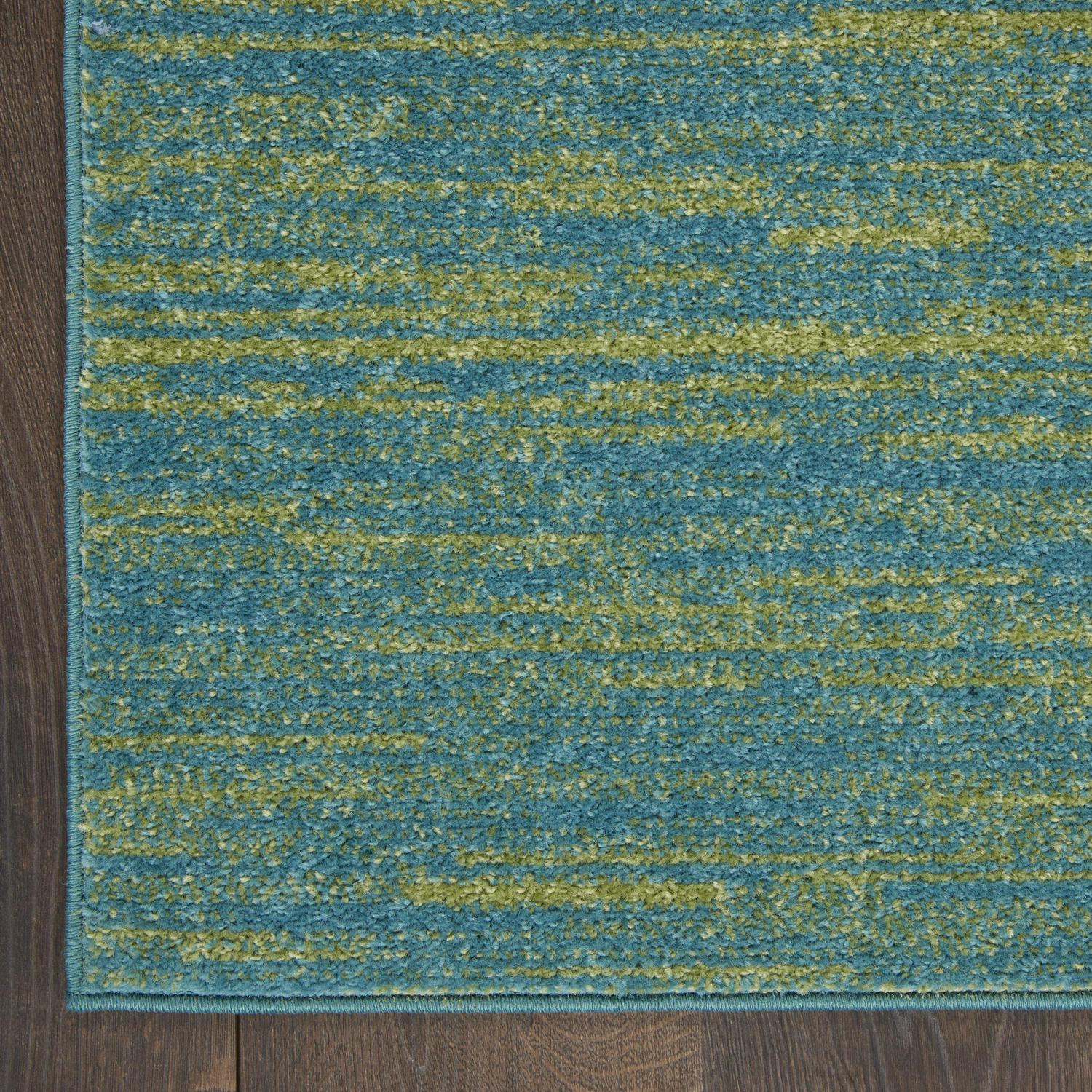 Noursion Essentials Solid Contemporary Blue Green 58242 x 78242 Area Rug (58242 x 78242)  Crowdfused