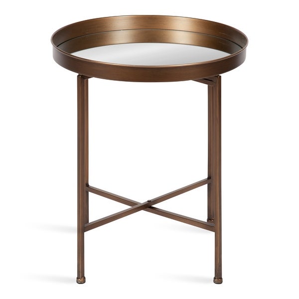 Kate and Laurel Celia Round Metal Side Table - 18.25x18.25x22